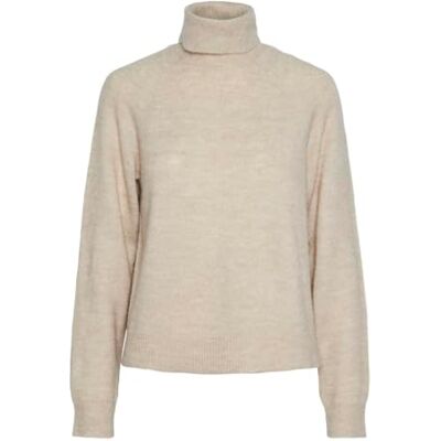 17139792 PIECES Damski sweter z golfem PCJULIANA, ciemnoszary melanż, XS 17139792 PIECES Damski sweter z golfem PCJULIANA, ciemnoszary melanż, XS