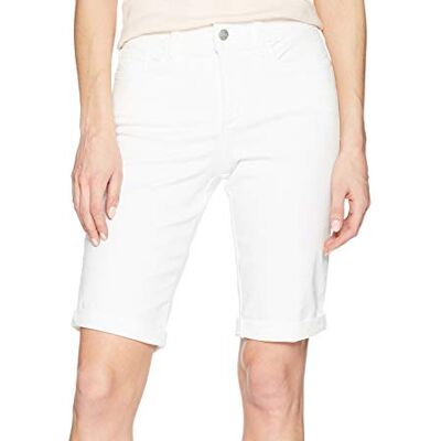 MCFO2258-103-18 NYDJ Women's Briella ROLL Cuff Jean Short, Optic White, 18 MCFO2258-103-18 NYDJ Women's Briella ROLL Cuff Jean Short, Optic White, 18