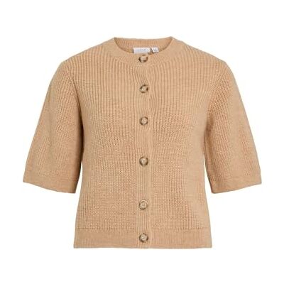14109223-4842294 Vibiola 2/4 Knit kardigan, Naturalny melanż, M 14109223-4842294 Vibiola 2/4 Knit kardigan, Naturalny melanż, M