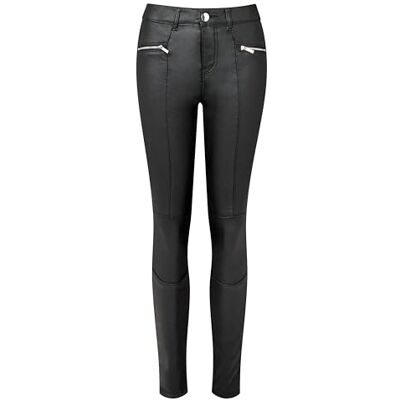 WB468A Joe Browns Damskie spodnie Essentials Skinny Fit z zamkiem błyskawicznym ze sztucznej skóry, czarne, 14, Czarny, 40 WB468A Joe Browns Damskie spodnie Essentials Skinny Fit z zamkiem błyskawicznym ze sztucznej skóry, czarne, 14, Czarny, 40