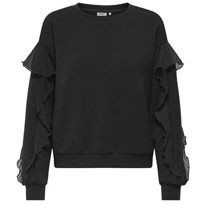 15364212-4957253 ONLY Onlscarlet L/S Flounce SWT, czarny, L 15364212-4957253 ONLY Onlscarlet L/S Flounce SWT, czarny, L