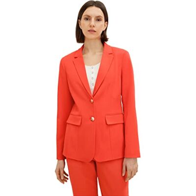 1035882 TOM TAILOR Damski Marynarka , 15612 Fever Red, 34 1035882 TOM TAILOR Damski Marynarka , 15612 Fever Red, 34