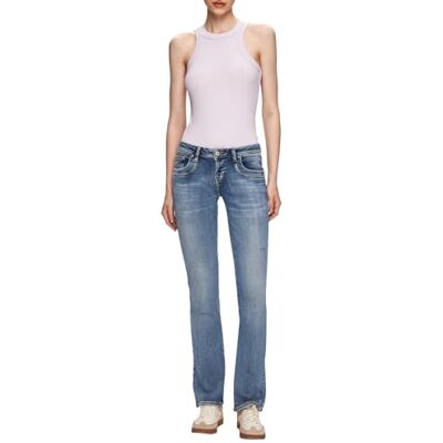51791-15920-55579 LTB Jeans Molly 400 damskie buty typu bootcut Low Rise Basic-5-Pocket Light Wash niebieskie z mieszanki bawełny rozmiar W31L34, niebieski, 31W / 34L 51791-15920-55579 LTB Jeans Molly 400 damskie buty typu bootcut Low Rise Basic-5-Pocket Light Wash niebieskie z mieszanki bawełny rozmiar W31L34, niebieski, 31W / 34L