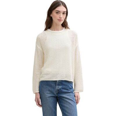 1045610 TOM TAILOR Denim Sweter damski, 10332 – Off White, XL 1045610 TOM TAILOR Denim Sweter damski, 10332 – Off White, XL