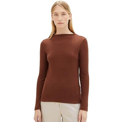1038165 TOM TAILOR Damska koszulka z długim rękawem, 30337 Raisin, XS 1038165 TOM TAILOR Damska koszulka z długim rękawem, 30337 Raisin, XS