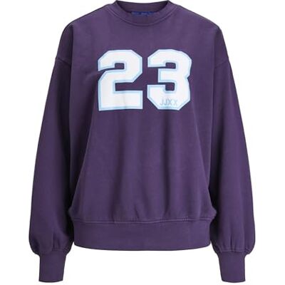 12244363 Bestseller A/S Damska bluza JXJADA Soft Loose LS Sweat SWT NOOS, fioletowa Velvet/nadruk: 23, L, Purple Velvet/Print:23, L 12244363 Bestseller A/S Damska bluza JXJADA Soft Loose LS Sweat SWT NOOS, fioletowa Velvet/nadruk: 23, L, Purple Velvet/Print:23, L