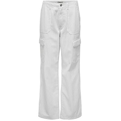 15314913 ONLY Onlmalfy-Inez Hw Stripe Cargo PNT Noos spodnie cargo damskie, Cloud Dancer/Stripes:blue, 32-XXS-L 15314913 ONLY Onlmalfy-Inez Hw Stripe Cargo PNT Noos spodnie cargo damskie, Cloud Dancer/Stripes:blue, 32-XXS-L