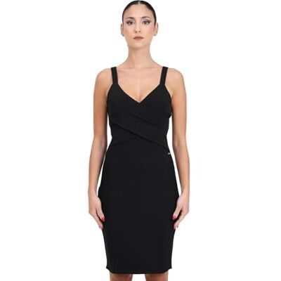 YJ83Z Armani Exchange Damska sukienka Essential, Criss-Cross Detail Casual Dress, czarny, M YJ83Z Armani Exchange Damska sukienka Essential, Criss-Cross Detail Casual Dress, czarny, M