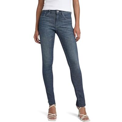 D21404-D106-D135 G-STAR RAW Damskie dżinsy 3301 Skinny Slit, Blue (Faded Blues D106-d135), 30W / 32L D21404-D106-D135 G-STAR RAW Damskie dżinsy 3301 Skinny Slit, Blue (Faded Blues D106-d135), 30W / 32L