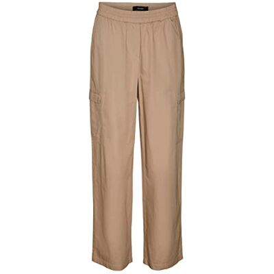 10288884 VERO MODA Damskie spodnie cargo Vmfiatris Mr Straight, Srebrna norka, XS 10288884 VERO MODA Damskie spodnie cargo Vmfiatris Mr Straight, Srebrna norka, XS