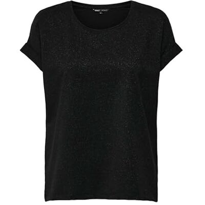 15356991-4847262 Onlmoster Glitter S/S Top JRS, czarny, M 15356991-4847262 Onlmoster Glitter S/S Top JRS, czarny, M