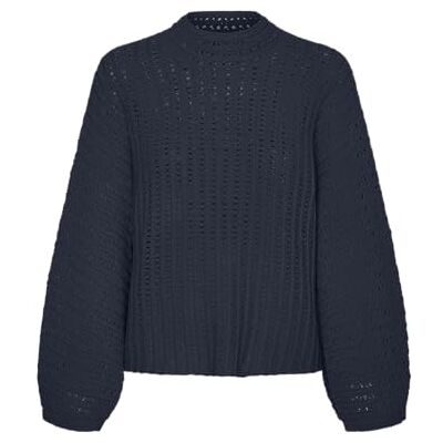 10319864 VERO MODA VMAMAZING LS bluza z wysokim dekoltem GA Boo, granatowy blezer, S 10319864 VERO MODA VMAMAZING LS bluza z wysokim dekoltem GA Boo, granatowy blezer, S