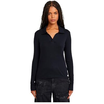 D24513 G-Star RAW Ribbed Slim koszulka polo, Niebieski (Osaka Blue -d527-3873), XXL D24513 G-Star RAW Ribbed Slim koszulka polo, Niebieski (Osaka Blue -d527-3873), XXL