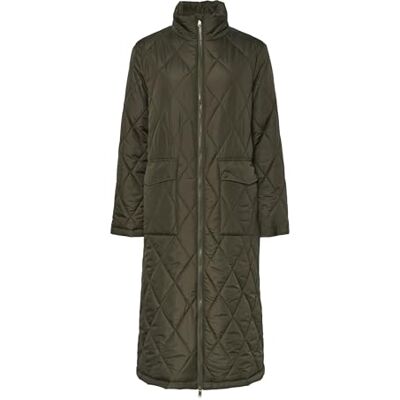 17150939 PIECES Pcmailey Long Quilted Jacket Noos Bc płaszcz pikowany, FOREST NIGHT, M 17150939 PIECES Pcmailey Long Quilted Jacket Noos Bc płaszcz pikowany, FOREST NIGHT, M