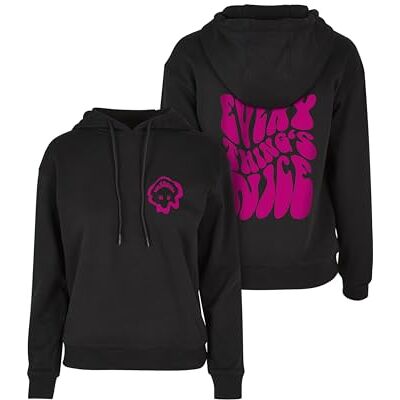 MST032 Miss Tee Damska bluza z kapturem Every Things Nice Hoody, swobodna bluza z kapturem z nadrukiem na plecach, regularny krój, rozmiary XS 5XL, czarny, M MST032 Miss Tee Damska bluza z kapturem Every Things Nice Hoody, swobodna bluza z kapturem z nadrukiem na plecach, regularny krój, rozmiary XS 5XL, czarny, M