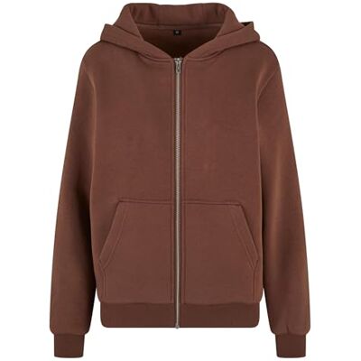 BY290 Build Your Brand Damska bluza z kapturem Fluffy Zip Hoody, przytulna kurtka z kapturem o luźnym kroju, do noszenia na co dzień i w czasie wolnym, czekoladowy brąz, 4XL BY290 Build Your Brand Damska bluza z kapturem Fluffy Zip Hoody, przytulna kurtka z kapturem o luźnym kroju, do noszenia na co dzień i w czasie wolnym, czekoladowy brąz, 4XL