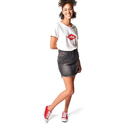 10008-115-005 Lee Cooper Damska spódnica dżinsowa z wysokim stanem, Dunkelgrau, standardowa 10008-115-005 Lee Cooper Damska spódnica dżinsowa z wysokim stanem, Dunkelgrau, standardowa