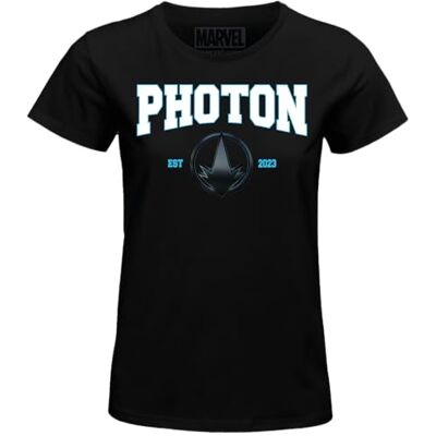 WOMAVLSTS001 Marvel "Photon EST 2023" Koszulka damska, czarna, rozmiar XXL, czarny, XXL WOMAVLSTS001 Marvel "Photon EST 2023" Koszulka damska, czarna, rozmiar XXL, czarny, XXL