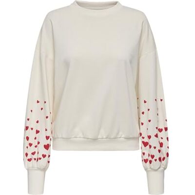 15216364-4911532 Onlbrooke L/S okrągły dekolt Flower SWT Noos, Cloud Dancer, XS 15216364-4911532 Onlbrooke L/S okrągły dekolt Flower SWT Noos, Cloud Dancer, XS