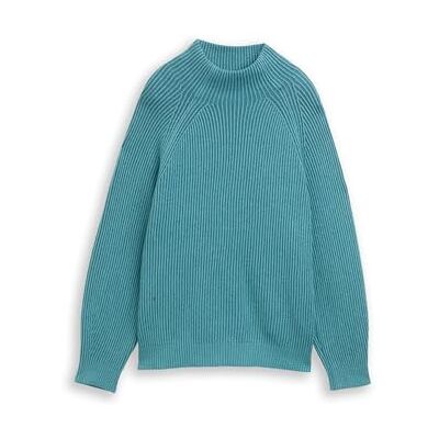 1047670 TOM TAILOR Sweter damski, 39446 Teal Rib Structure, XL 1047670 TOM TAILOR Sweter damski, 39446 Teal Rib Structure, XL