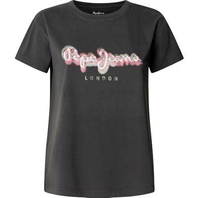 PL5000027 Pepe Jeans Becky T-shirt damski, szary (węglowy), XS, szary (węgiel szary), XS PL5000027 Pepe Jeans Becky T-shirt damski, szary (węglowy), XS, szary (węgiel szary), XS