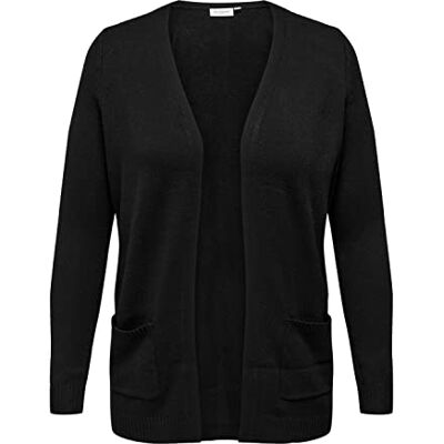 CARESLY - Cardigan - 15219653 Caresly L/S Open Cardigan KNT NOOS, czarny, XL CARESLY - Cardigan - 15219653 Caresly L/S Open Cardigan KNT NOOS, czarny, XL