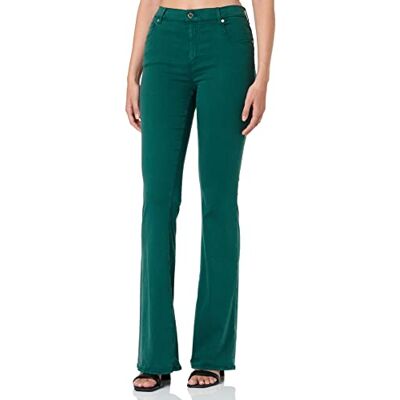 W Q 468 00 S 3563 Love Moschino Skinny Twill z czarnymi błyszczącymi logo Back Tag damskie spodnie swobodne, zielony, 32 W Q 468 00 S 3563 Love Moschino Skinny Twill z czarnymi błyszczącymi logo Back Tag damskie spodnie swobodne, zielony, 32