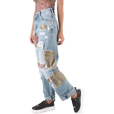 WA493 .000.519598A Replay Damskie dżinsy z wysokim stanem ninetees fit Jaylie Rose Label kolekcja, 010 Light Blue, 24W / 28L WA493 .000.519598A Replay Damskie dżinsy z wysokim stanem ninetees fit Jaylie Rose Label kolekcja, 010 Light Blue, 24W / 28L