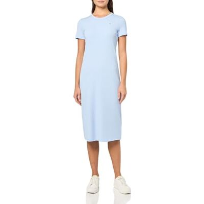 DW19721-402-XL Tommy Jeans Damska sukienka bodycon midi z logo Sweet Blue, XL, Słodki niebieski, XL DW19721-402-XL Tommy Jeans Damska sukienka bodycon midi z logo Sweet Blue, XL, Słodki niebieski, XL