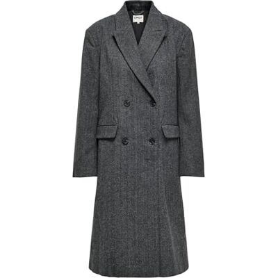 15317585 ONLY Onlwilla L/S Long Herringb Coat PNT Noos płaszcz damski, ciemnoszary melanż, S 15317585 ONLY Onlwilla L/S Long Herringb Coat PNT Noos płaszcz damski, ciemnoszary melanż, S