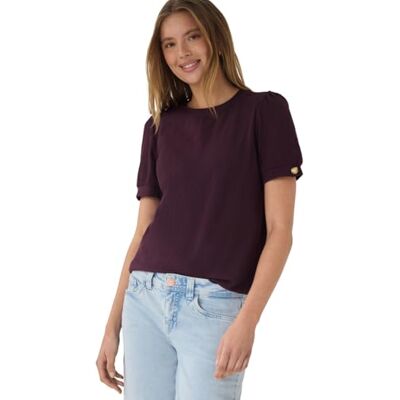 F325333 Street One Studio T-shirt z detalami na guziki Very Berry 38 F325333 Street One Studio T-shirt z detalami na guziki Very Berry 38