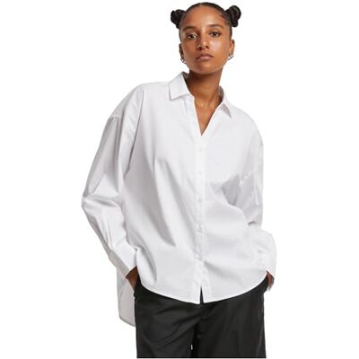 TB7177 Urban Classics Damska bluzka koszulowa Ladies Oversized Cotton Blouse, luźna bluzka damska o wyglądzie oversize, rozmiary XS 5XL, biały, XL TB7177 Urban Classics Damska bluzka koszulowa Ladies Oversized Cotton Blouse, luźna bluzka damska o wyglądzie oversize, rozmiary XS 5XL, biały, XL