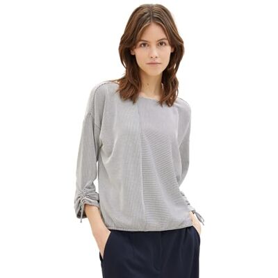 1035680 TOM TAILOR Denim T-shirt damski, 34744 Small Navy White Stripe, XS 1035680 TOM TAILOR Denim T-shirt damski, 34744 Small Navy White Stripe, XS