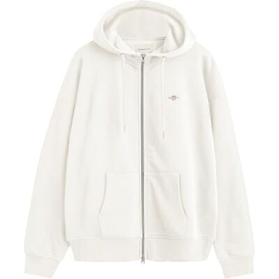 4201412 GANT Damska bluza z kapturem Shield Zip, Eggshell, S 4201412 GANT Damska bluza z kapturem Shield Zip, Eggshell, S