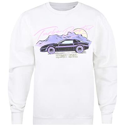 UNLCS089 Knight Rider Bluza damska Turbo Booster, biała, S UNLCS089 Knight Rider Bluza damska Turbo Booster, biała, S
