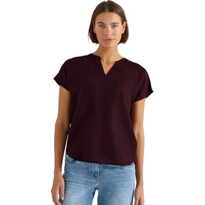 B346255 Cecil Bluzka z mieszanki lnu Rich Burgundy XS B346255 Cecil Bluzka z mieszanki lnu Rich Burgundy XS