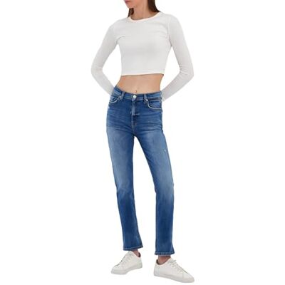 51718-15452-55189 LTB Jeans Nena B Spodnie Damskie, Spodnie Prosty Krój z Wysoką Talią i Zamkiem Błyskawicznym w Kolorze Niebieskim z Mieszanki Bawełny Rozmiar W24L32, Salena Wash 55189, 24W / 32L 51718-15452-55189 LTB Jeans Nena B Spodnie Damskie, Spodnie Prosty Krój z Wysoką Talią i Zamkiem Błyskawicznym w Kolorze Niebieskim z Mieszanki Bawełny Rozmiar W24L32, Salena Wash 55189, 24W / 32L