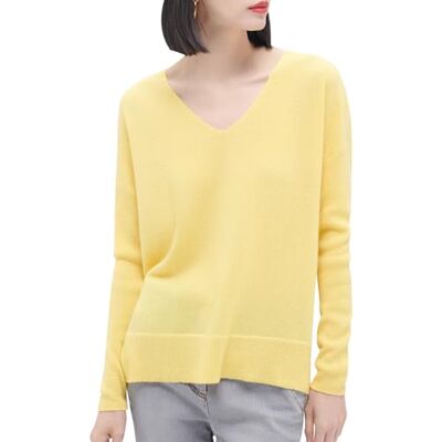 4001595-1223 Caroll Kobieta PULL-241K-MTHELMIE/PAILLE/XS, Żółty, XS 4001595-1223 Caroll Kobieta PULL-241K-MTHELMIE/PAILLE/XS, Żółty, XS