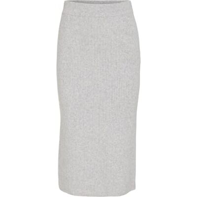 14098981-4541570 Vikachel Knit Pencil Skirt, jasnoszary melanżowy, L 14098981-4541570 Vikachel Knit Pencil Skirt, jasnoszary melanżowy, L