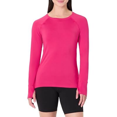 AEWM10241_Hot Pink Amazon Essentials Damska lekka koszulka z długim rękawem Active Quick Dry Tech Stretch (dostępna w dużych rozmiarach), jasnoróżowy, S AEWM10241_Hot Pink Amazon Essentials Damska lekka koszulka z długim rękawem Active Quick Dry Tech Stretch (dostępna w dużych rozmiarach), jasnoróżowy, S
