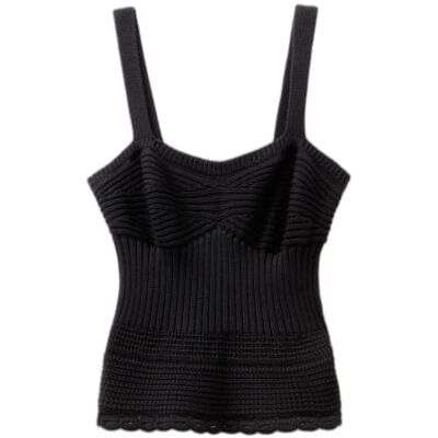 1594DH00Z United Colors of Benetton Sweter damski, Czarny, L 1594DH00Z United Colors of Benetton Sweter damski, Czarny, L