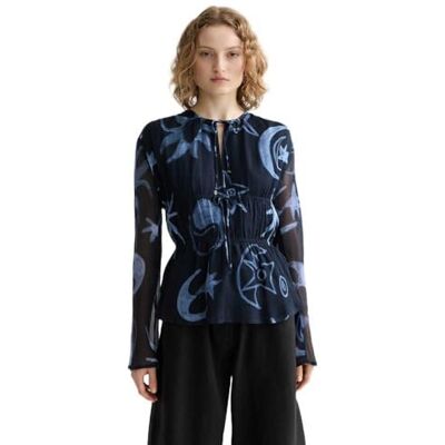 U9B01083B Scotch & Soda Tkany top z nadrukiem, Cosmic Sky Spaced Carbon V472, 66 U9B01083B Scotch & Soda Tkany top z nadrukiem, Cosmic Sky Spaced Carbon V472, 66