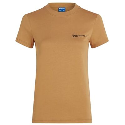 A1W17004 Karl Lagerfeld Jeans, Damskie, Slim Short Sleeve Essential Logo Tee, Slim Fit, Brązowy, S A1W17004 Karl Lagerfeld Jeans, Damskie, Slim Short Sleeve Essential Logo Tee, Slim Fit, Brązowy, S