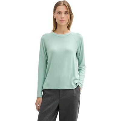 1043939 TOM TAILOR Denim Damska koszulka z długim rękawem, 36126 Pacific Teal Melange, XXL 1043939 TOM TAILOR Denim Damska koszulka z długim rękawem, 36126 Pacific Teal Melange, XXL