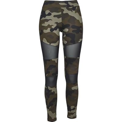 TB1939-00459 Urban Classics Damskie legginsy Camo Tech Mesh, Woodcamo/Blk, XS TB1939-00459 Urban Classics Damskie legginsy Camo Tech Mesh, Woodcamo/Blk, XS