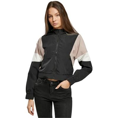 TB6025 Urban Classics Damska kurtka damska Short 3-Tone Crinkle Jacket black/duskrose/whitesand 5XL, czarny/duskrose/biały piasek, 5XL TB6025 Urban Classics Damska kurtka damska Short 3-Tone Crinkle Jacket black/duskrose/whitesand 5XL, czarny/duskrose/biały piasek, 5XL