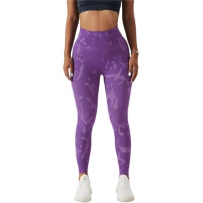 EULLA Legginsy do jogi z wysokim stanem dla kobiet, #22 Fioletowe, XL EULLA Legginsy do jogi z wysokim stanem dla kobiet, #22 Fioletowe, XL