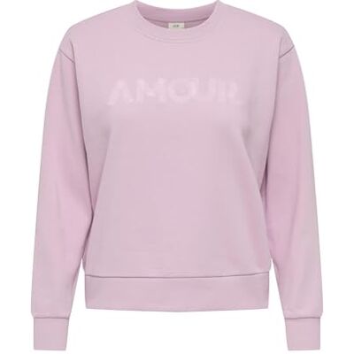 15221015-4933468 Jdy Paris L/S Emb Sweat JRS, Mauve Mist, XS 15221015-4933468 Jdy Paris L/S Emb Sweat JRS, Mauve Mist, XS
