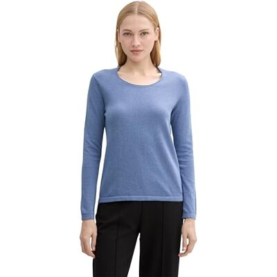 1045753 TOM TAILOR Sweter damski, 36521 Colony Blue Melange, XXL 1045753 TOM TAILOR Sweter damski, 36521 Colony Blue Melange, XXL