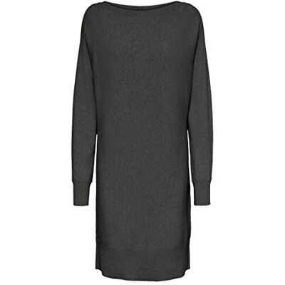 27012451 Noisy may Damska sukienka Nmship L/S Boatneck Knit Dress Bg Noos, ciemnoszary melanż, L 27012451 Noisy may Damska sukienka Nmship L/S Boatneck Knit Dress Bg Noos, ciemnoszary melanż, L